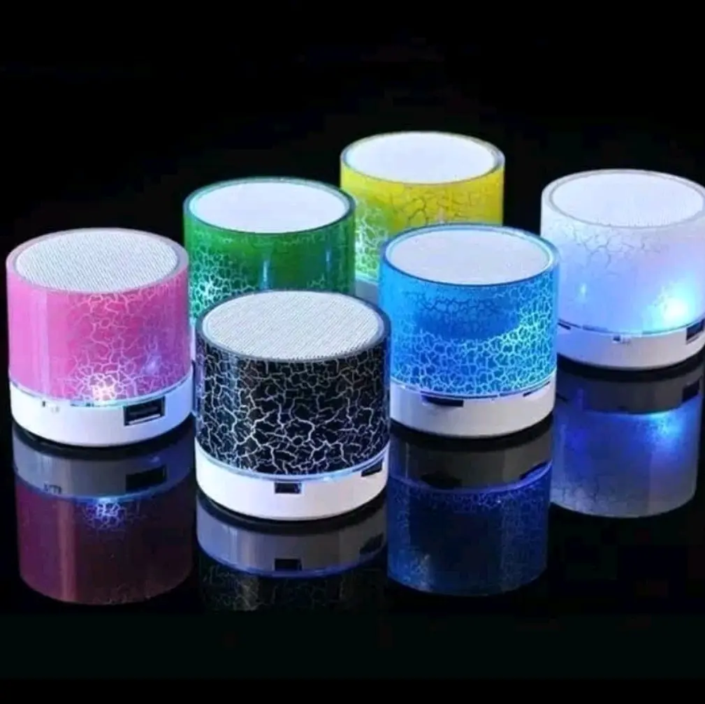 Speaker Mini led model Retak Portable Wireless Speaker BA SS086 WBS A9 Bluetooth Asesoris Elektronik Hp Listrik