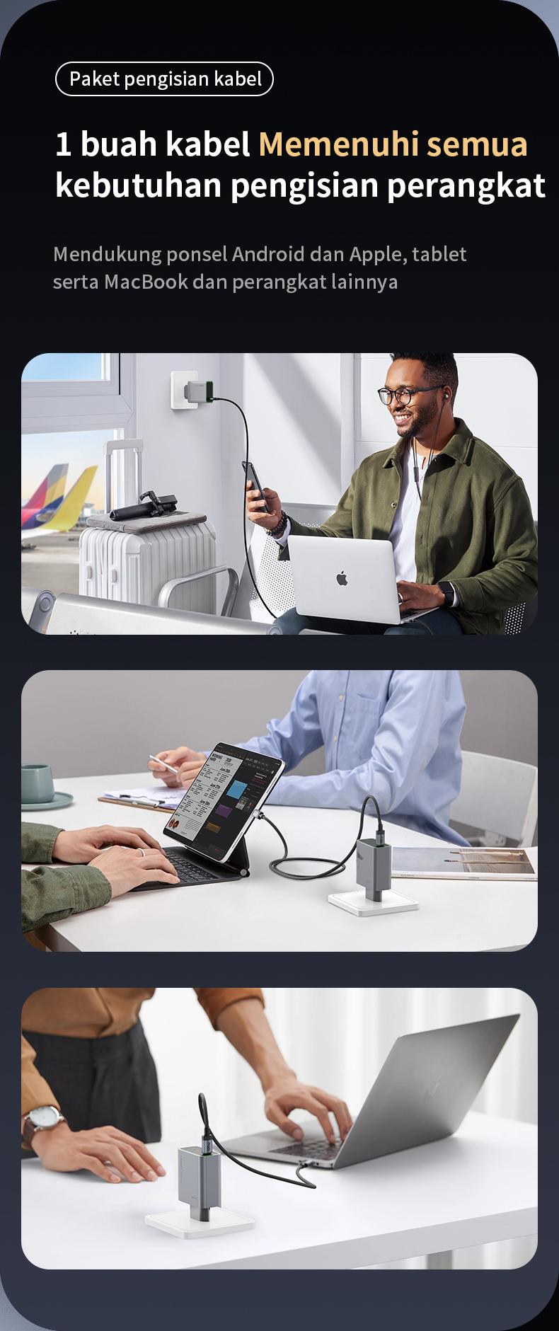 TRANYOO Charger HP GaN 120W Kabel Data Type-C Adaptor untuk Handphones Quick Charger Fast Charging PPS Support Cocok untuk Vivo OPPO Xiaomi HUAWEI realme iPhone Honor POCO Samsung Super Fast Charging Kompatibel Semua Merek Charger Data Cable Set T-EU8C TRANYOO Charger HP GaN 120W Kabel Data Type-C Adaptor untuk Handphones Quick Charger Fast Charging PPS Support Cocok untuk Vivo OPPO Xiaomi HUAWEI realme iPhone Honor POCO Samsung Super Fast Charging Kompatibel Semua Merek Charger Data Cable Set T-EU8C