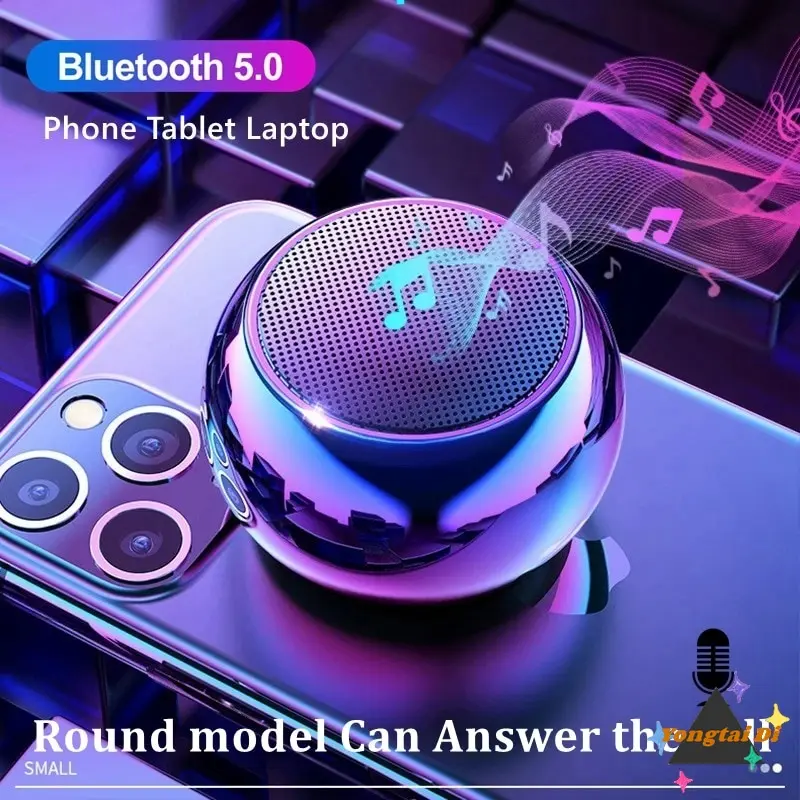 ⚡COD 24-hour shipping Mini Bluetooth Speaker with Mic, TWS Wireless Sound Box HiFi Music Cell Phone Tablet Metal Loud Speaker Sport
