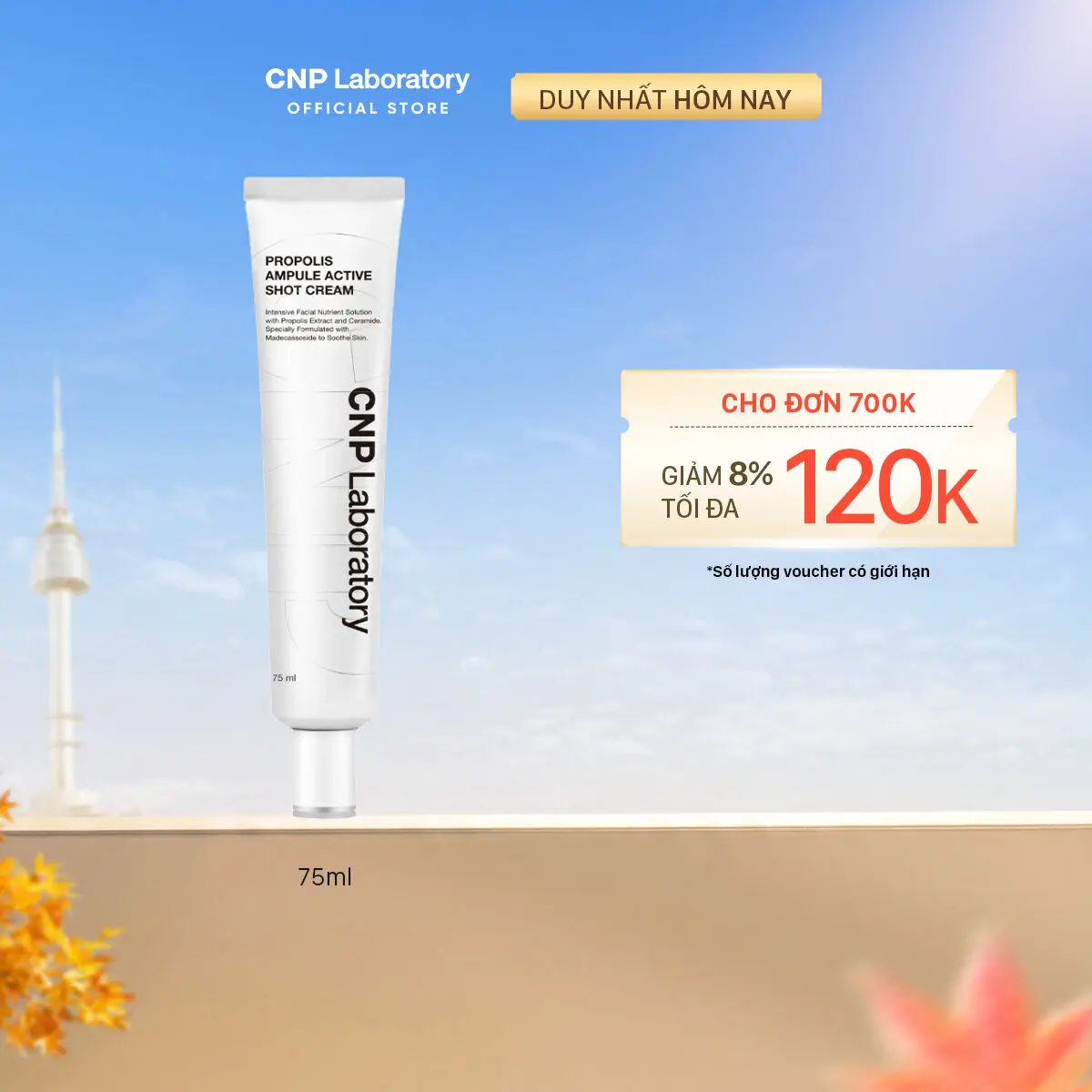 Kem dưỡng ẩm phục hồi và tá.i tạ.o da chiết xuất keo ong CNP Laboratory Propolis Active Cream 75ml