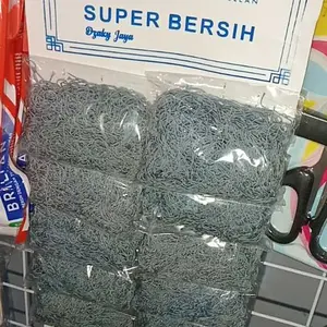 (12 Pcs) Gosok Jala Kecil / Gosok Jaring Warna Hijau / Gosok Panci / Alat Cuci Piring