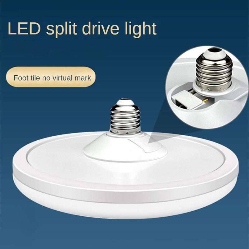 Đèn trần, E27, LED Bóng đèn UFO, Đèn LED chia đôi, Bóng đèn loại tách, Bóng đèn tiết kiệm năng lượng, Đinh vít loại tách sáng tạo, Đinh vít có thể tháo rời, Công suất cao, Siêu sáng, Thích hợp cho phòng Khách và sử dụng trong nhà