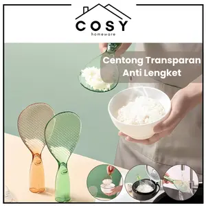 COSY Sendok Centong Nasi Transparan Anti Lengket Bentuk Monster Tahan Panas Food Grade Plastik Simple