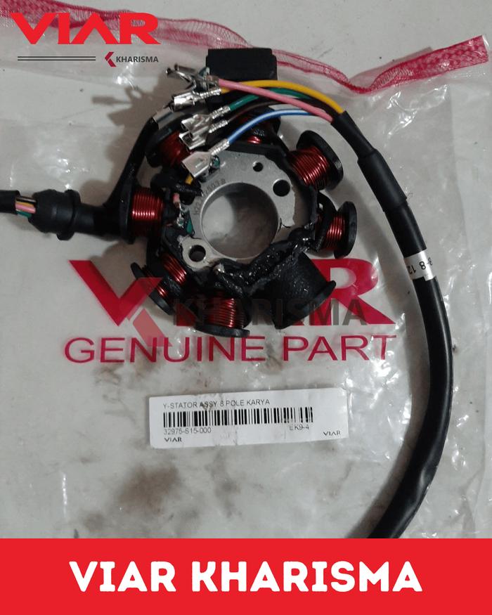 Gambar Y-Stator Assy 8 Pole KARYA Spul viar 150 200 cc crossx 150CC vix r 150 SPUL VIAR KARYA S15 OIL COOLER BELUM RADIATOR - Y-STATOR ASSY 8 POLE KARYA Kode part 32975-S15-000 dari VIAR KHARISMA MOTOR Kota Yogyakarta Tokopedia