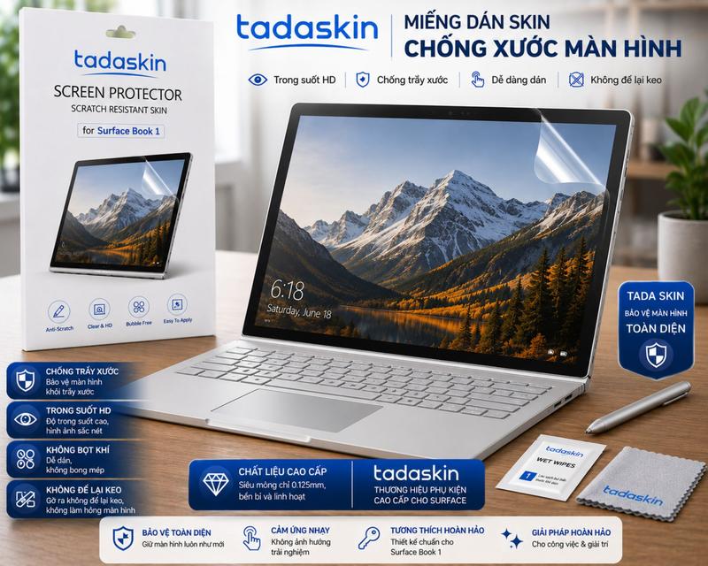 MIẾNG DÁN MÀN HÌNH CHỐNG XƯỚC HD CHO SURFACE LAPTOP 3,4,5. SF BOOK 1,2,3 (mẫu khác ib)