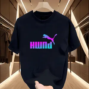 Kemeja-T bercetak pemindahan, Trend fesyen baharu, Gaya jalanan peribadi, Kapas tulen, Fesyen, Longgar, Kasual, Mudah, Lengan pendek, [COD]