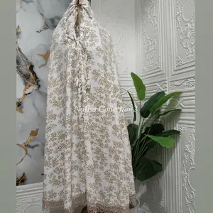 Mukena dewasa katun foil glitter renda mewah