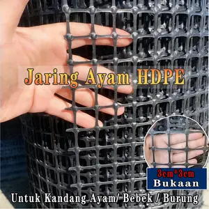 Pagar plastik 50Meter jaring ayam outdoor net kebun kebun pelindung unggas Jaring Pembiakan sawah Taman Pagar Jaring Tahan Lama Anti Korosif