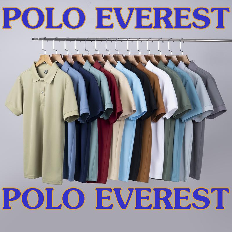 Áo thun polo nam vải thun cá sấu có cổ Everest 15 màu Menswear Top Có Cổ Shirt Cộc Tay