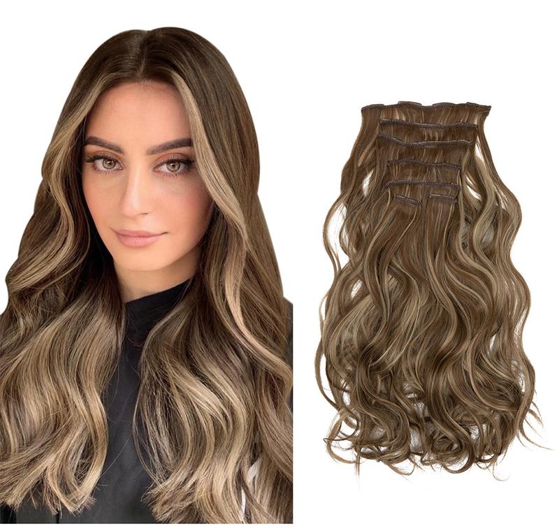 Product Introduction of European and American Fashion 16 Card 7-Piece Set Wig Set Women's Long Curly Hair High Temperature Matte Silk Hair Extension Cross-Border Foreign Trade 6