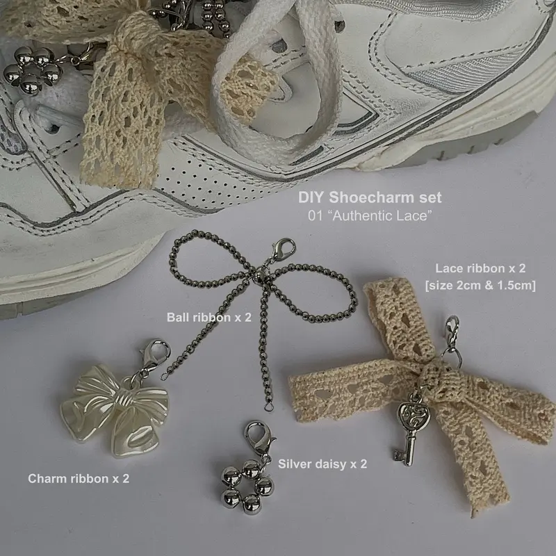 Shoecharm set aesthetic ribbon 0