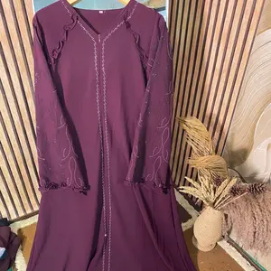 CSC - Gamis Abaya Melayu Bahan Sabrina Anti UV Premium Aksen Manik Manik Cantik