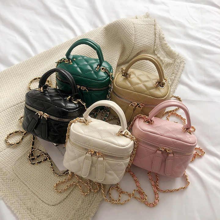 Ghaya - Tas Femme / Tas Selempang Mini / Tas Selempang Bordir / Tas Rantai / Tas Santai / Kulit PU Anyaman