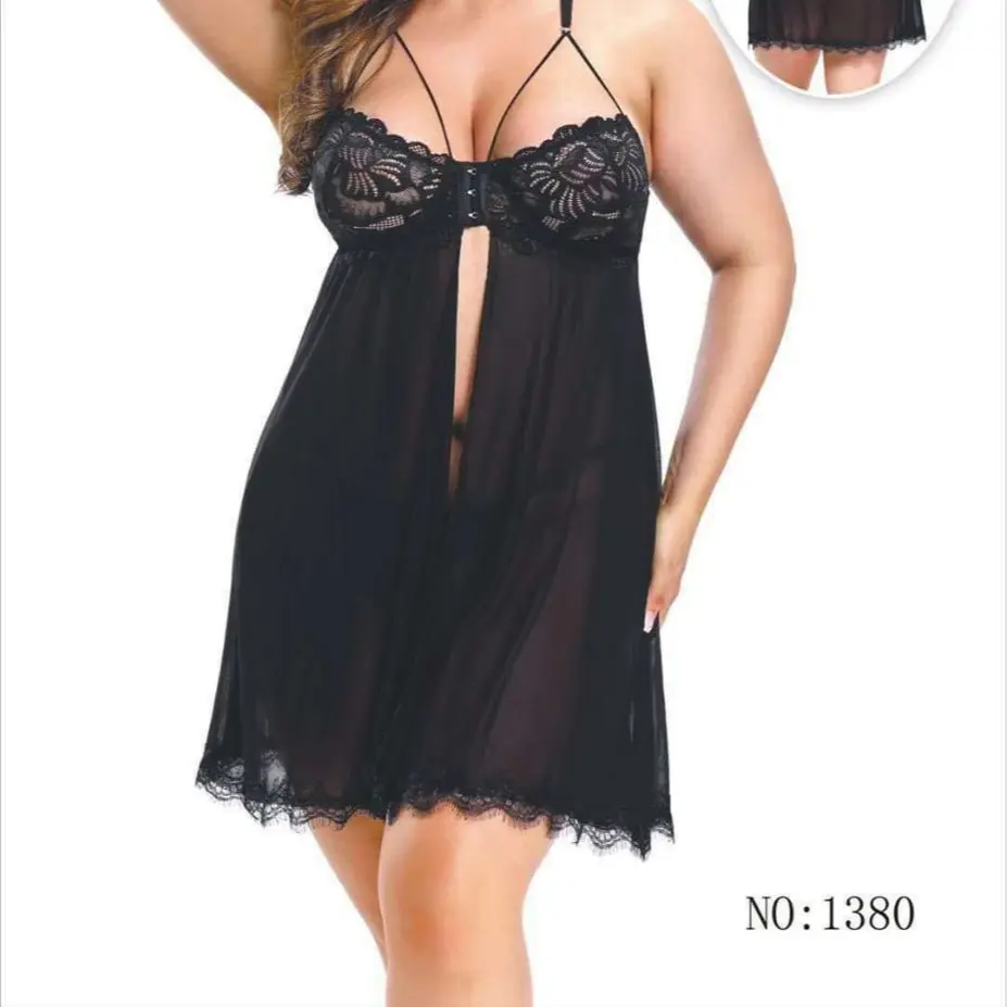 LINGERIE EXTRA JUMB0 - LINGERIE 95 / lingerie perpaduan bahan brukat cocok banget pengantin baru yang ingin malam romatisan dengamn pasangan