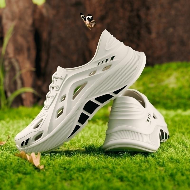 Golden&ToeSpot Sepatu Outdoor Anti Slip&Tahan Air Tidak berbau Warna Biru Desain Berlubang dengan Tali Pengikat Nyaman dan Berventilasi untuk Kegiatan Outdoor 202601035263