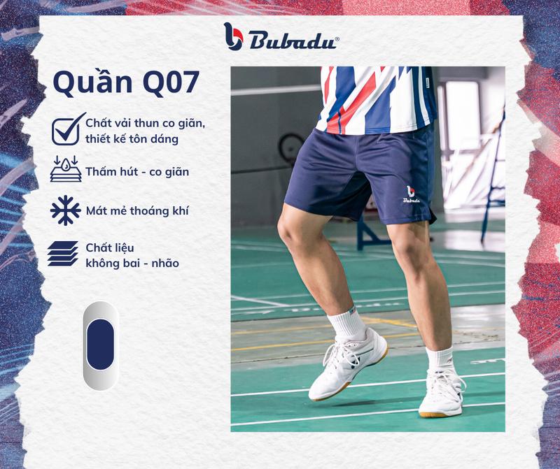   CHÍNH HÃNG BUBADU  QUẦN BUBADU LYNX Q07 NEW CHÍNH HÃNG SPORT NAM CẦU LÔNG 