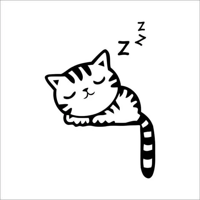 CEKOUT!! Sticker Saklar Lampu Lucu Imut Kucing Tidur Wallpaper Dinding 1