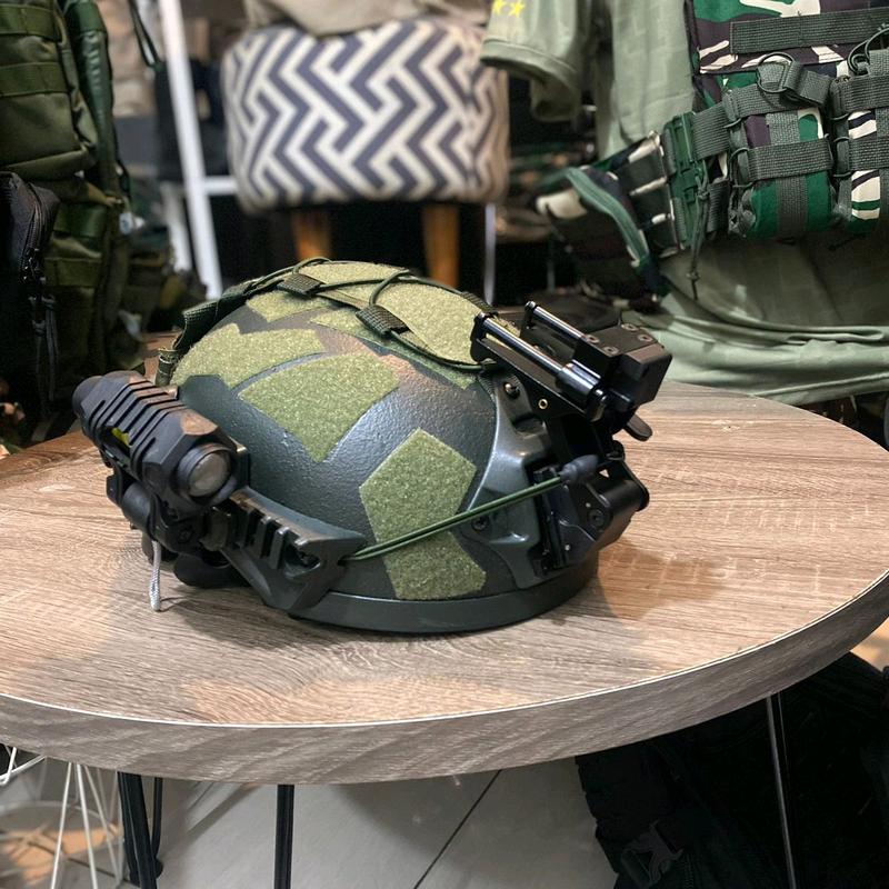 Helm kevlar level 3A scorpion full mounting Hitam dan Hijau 4