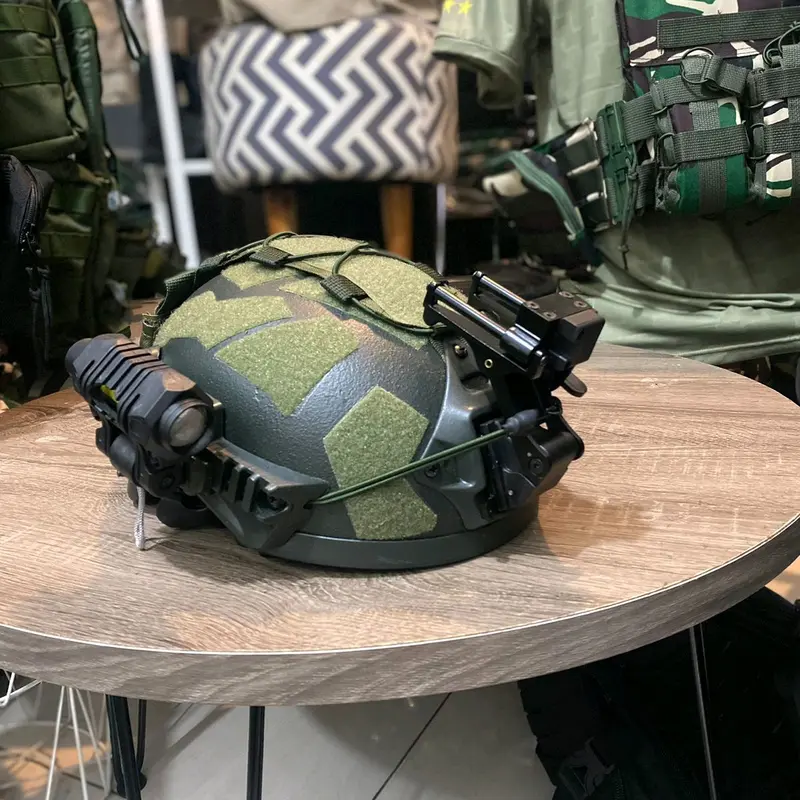 Helm kevlar level 3A scorpion full mounting Hitam dan Hijau 4