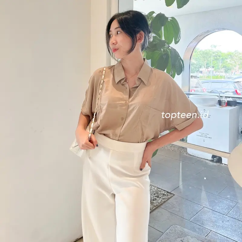 Davi Oversized Crop Top Panjang Rayon Atasan 3