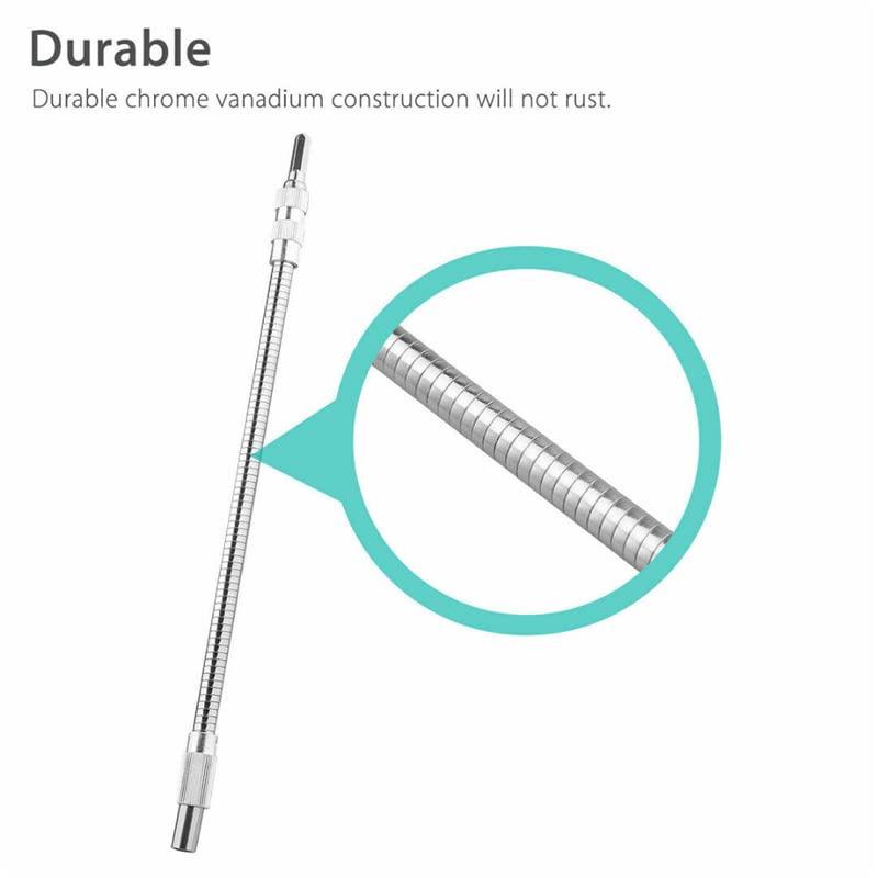 Đầu Tuốc Nơ Vít Khoan Đa Năng ToolTopia, Trục Linh Hoạt Hình Rắn 1 / 4 ", Với Bộ Chuyển Đổi Đầu Lục Giác 1