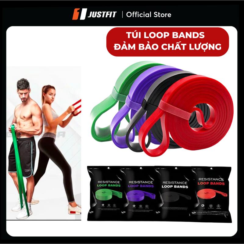  Dây kháng lực tập gym JUSTFIT cao su giây kháng lực power band trợ lực kéo xà tập chân cơ tay nam nữ Thể Dục Tập Thể Dục Tập Cơ Tay Tập Cơ Chân 