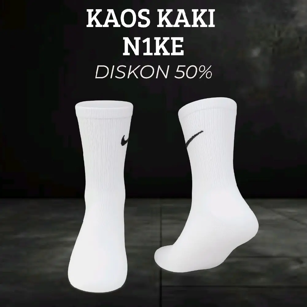 KAOS KAKI N1K3 KAOS KAKI PANJANG SEBETIS I KAOS KAKI OLAHRAGA IFUTSALIKAOS KAKI BOLA UNISEX Kaus Kaki