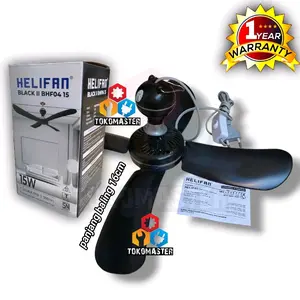 Kipas Helifan Black II BHF04 - 15 Warna Hitam 15Watt Kipas Gantung