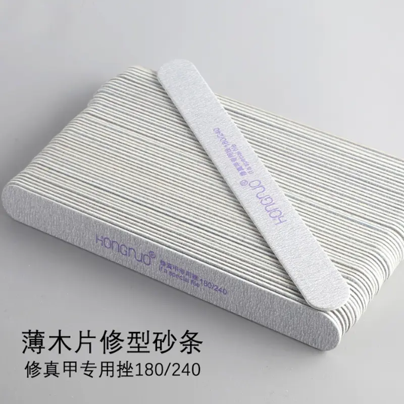 20Pcs Nail File 180/240 Wooden Sanding Buffer Block Pedicure Manicure UV Gel Nail Polish Pro Nail Files Artificial Nail tips