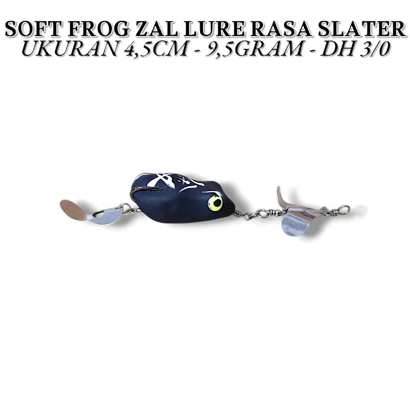 SOFT FROG BERISIK ZAL LURE SUARA SLATER UKURAN 4,5CM. 9,5GRAM., SOFT FROG SUARA JAWS, SOFT FROG RASA JAWS, UMPAN CASTING GABUS DAN TOMAN 7