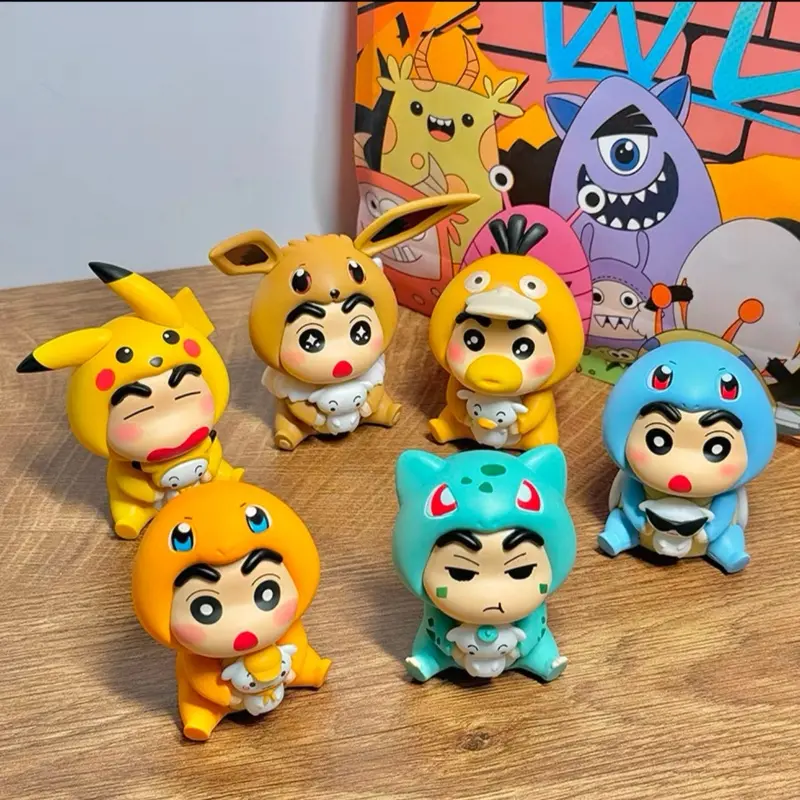 Pokemon Crayon Shin Chan Cute Figurines