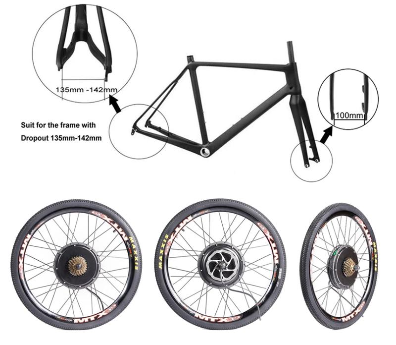 Product Introduction of CSC Electric bike Conversion Kit Rear 48V 1OOOW 15OOW hub Motor Wheel with 48V battery 26" 27.5" 29inch SUN RINGLE rim for EBIKE 6