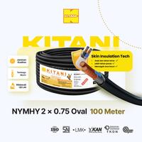 Gambar KITANI - NYMHY 2×0.75 mm² Oval - 100 Meter -  Kabel Listrik Tembaga Serabut - Putih dari Kitani Official Store Kota Administrasi Jakarta Barat 2 Tokopedia