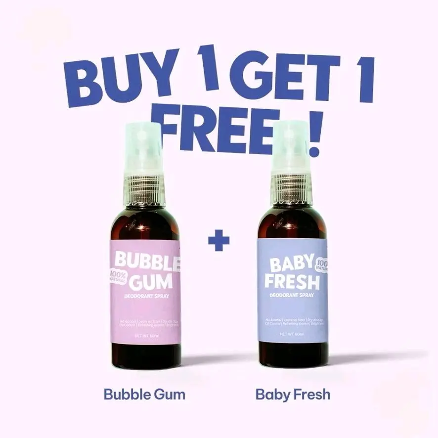 BUY 1 GET 1 Jennskin Naturals Deodorants spray tawas untuk ketiak tersedia dengan 5 wangi variant