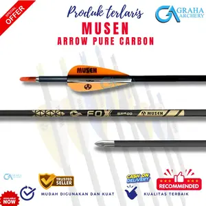 ARROW MUSEN PURE CARBON BERKUALITAS | ANAK PANAH IMPOR | MSTJ 40BS FOX MUSEN