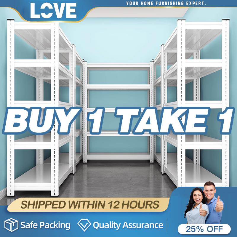【BUY 1 TAKE 1】Steel Storage Metal Shlef Boltless Rack Organizer ...