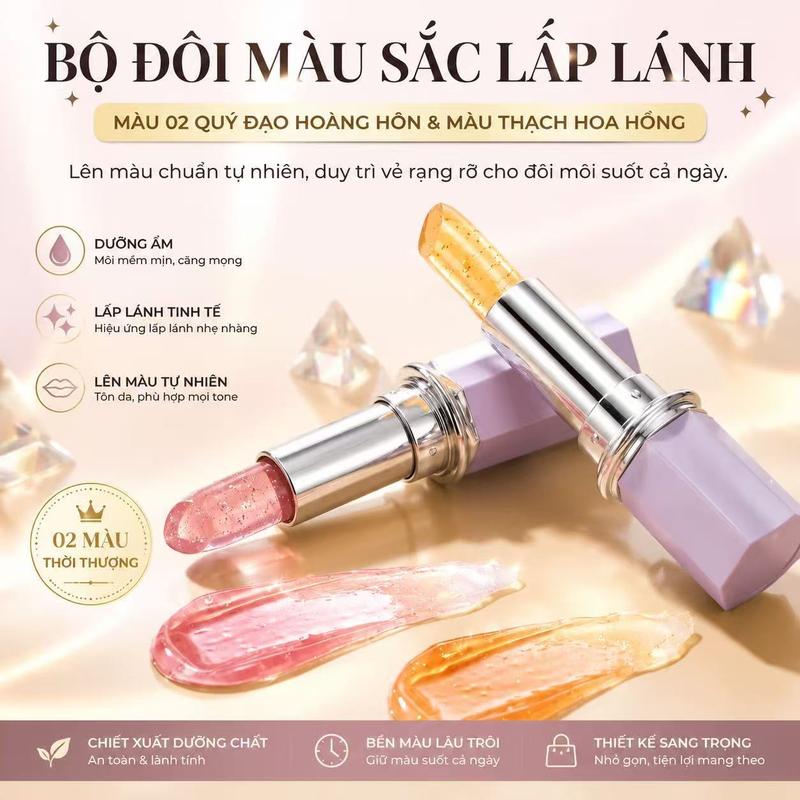 Son môi dưỡng ẩm trong suốt mới năm 2026, cấp ẩm và không lem, phong cách nữ…