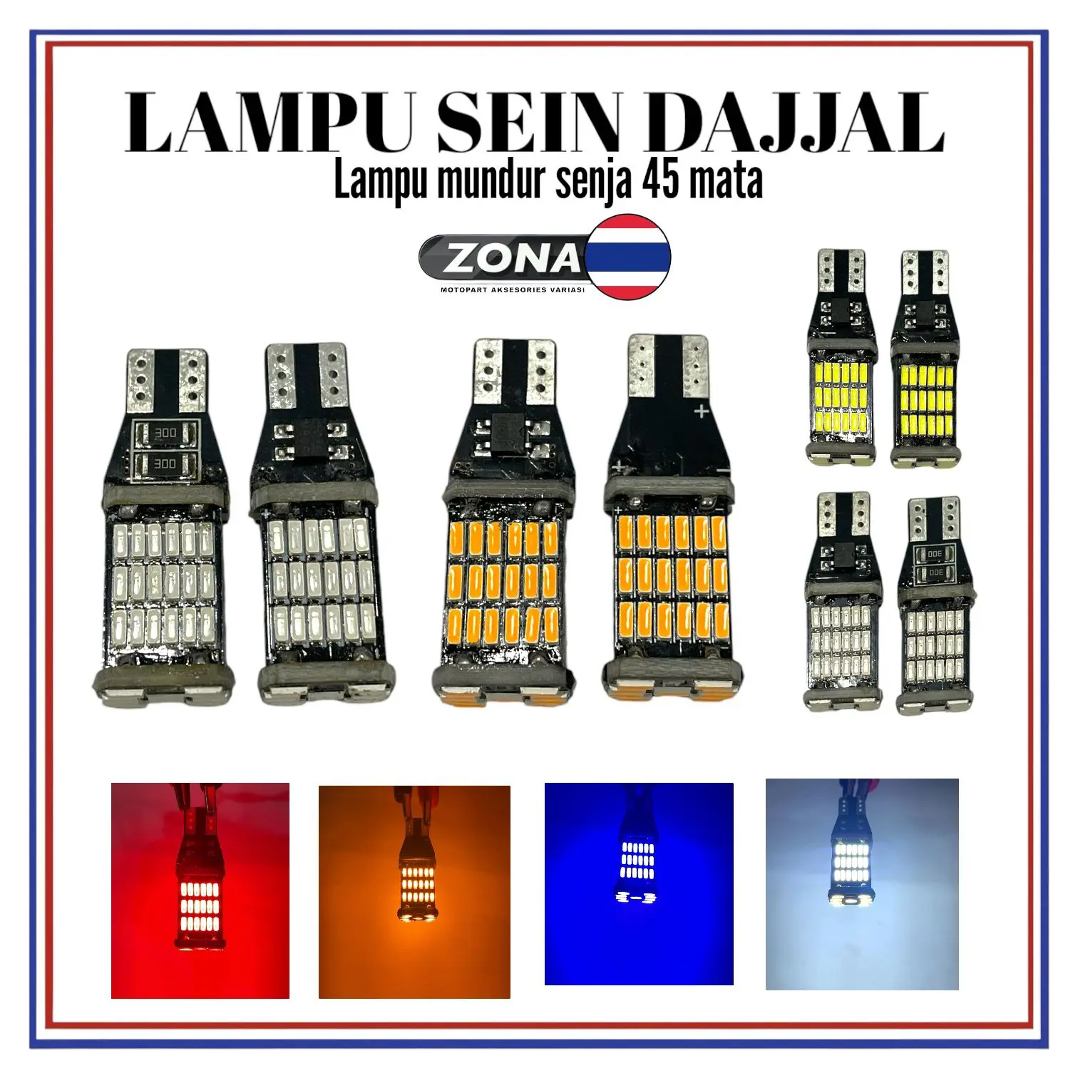Lampu sein sepasang lampu  sein dajjal 45 led-lampu mundur senja T10 T15 w16w 45 led sen 45 titik Car Kendaraan