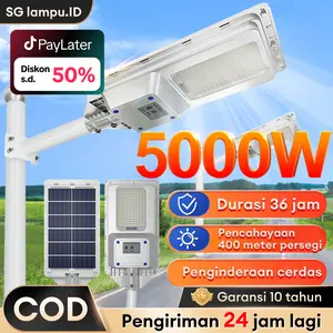【Garansi 10 tahun】Lampu Jalan Tenaga Surya 5000W lampu tenaga surya lampu solar cell lampu outdoor lampu tenaga matahari sensor gerak Lampu sensor LED Luar Ruangan 0 tagihan listrik IP67 tahan air lampu  jalan