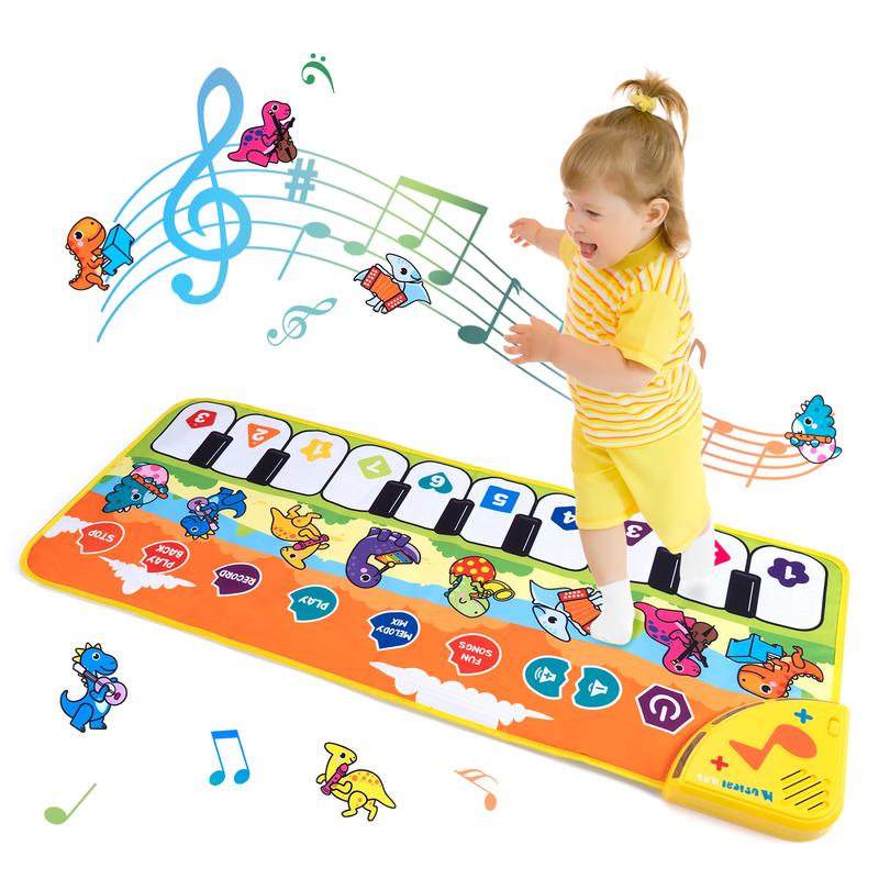Musical Mat with 8 Instrument Sounds Piano Mat for Toddlers Touch Play ...