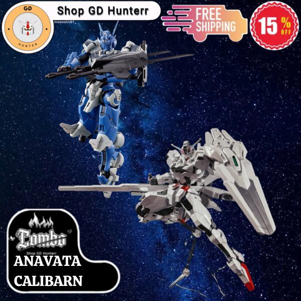 COMBO Mô hình lắp ráp Gundam HG 1 144 Anavata & Calibarn Tặng Base & Decal