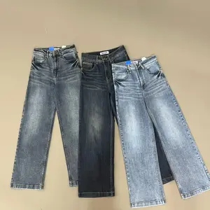 HAZEE - HUDSON | celana jeans wanita loose kancing 1 premium denim bahan melar jeans kekinian kaki Panjang Nyaman