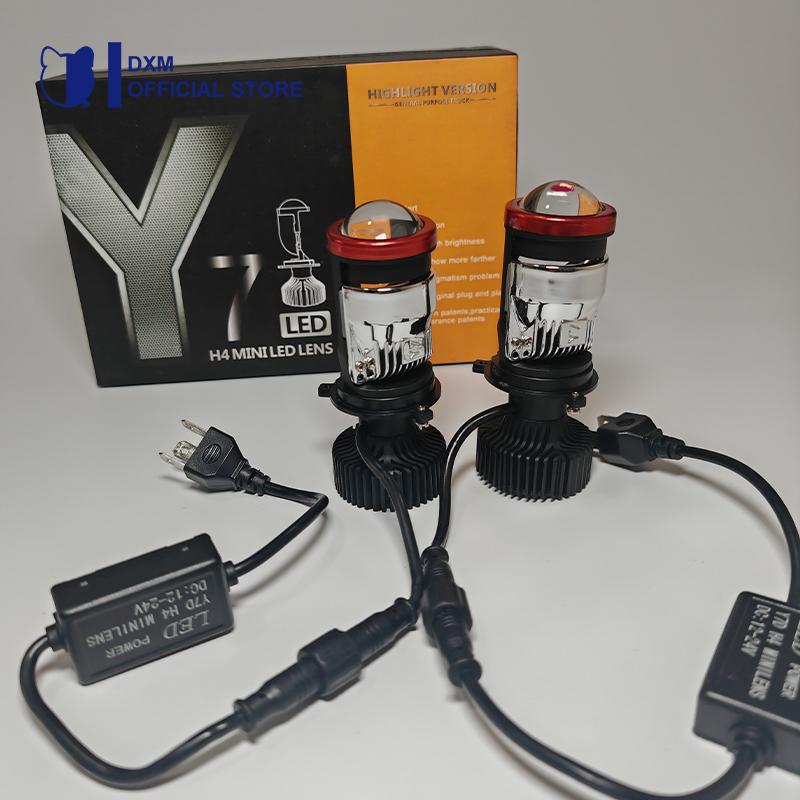 Y7D Lampu Led Mobil Dan Motor H4 /Biled/ Mini PJECTOR PROJIE Y7D SUPER BRIGHT 45 Watt Car Reflektor 4