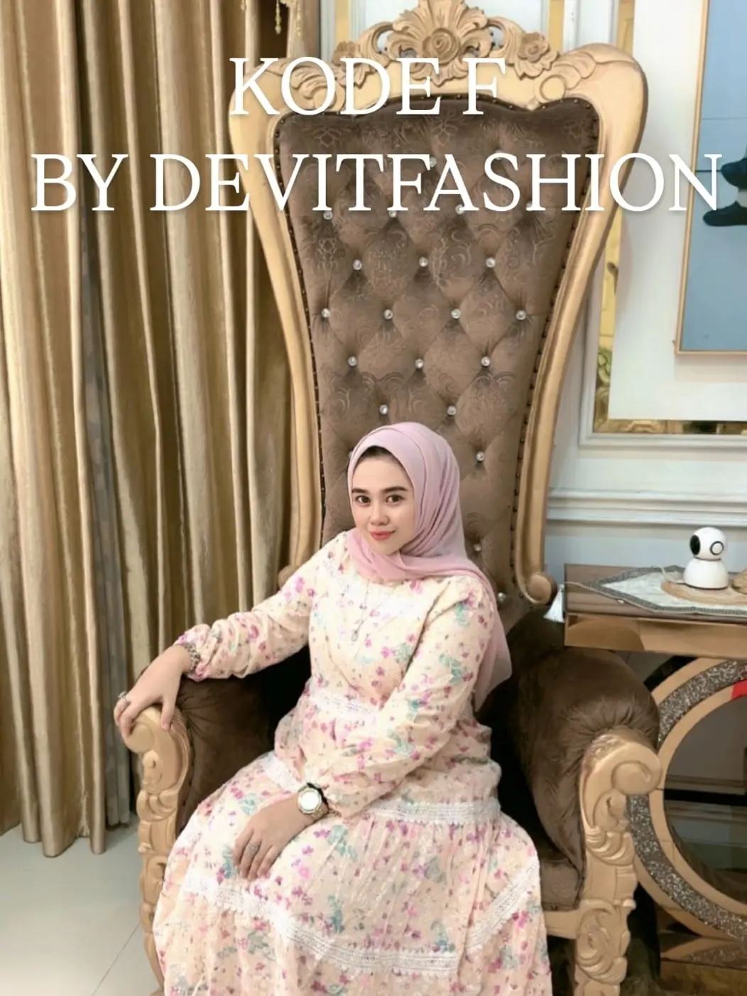 Dress random kode F Abiyan Najwa Salvina YS Original Live Sabtu Pagi tgl 26 April Tebus Murah Fashion Muslim Devitafashion Gamis Midi