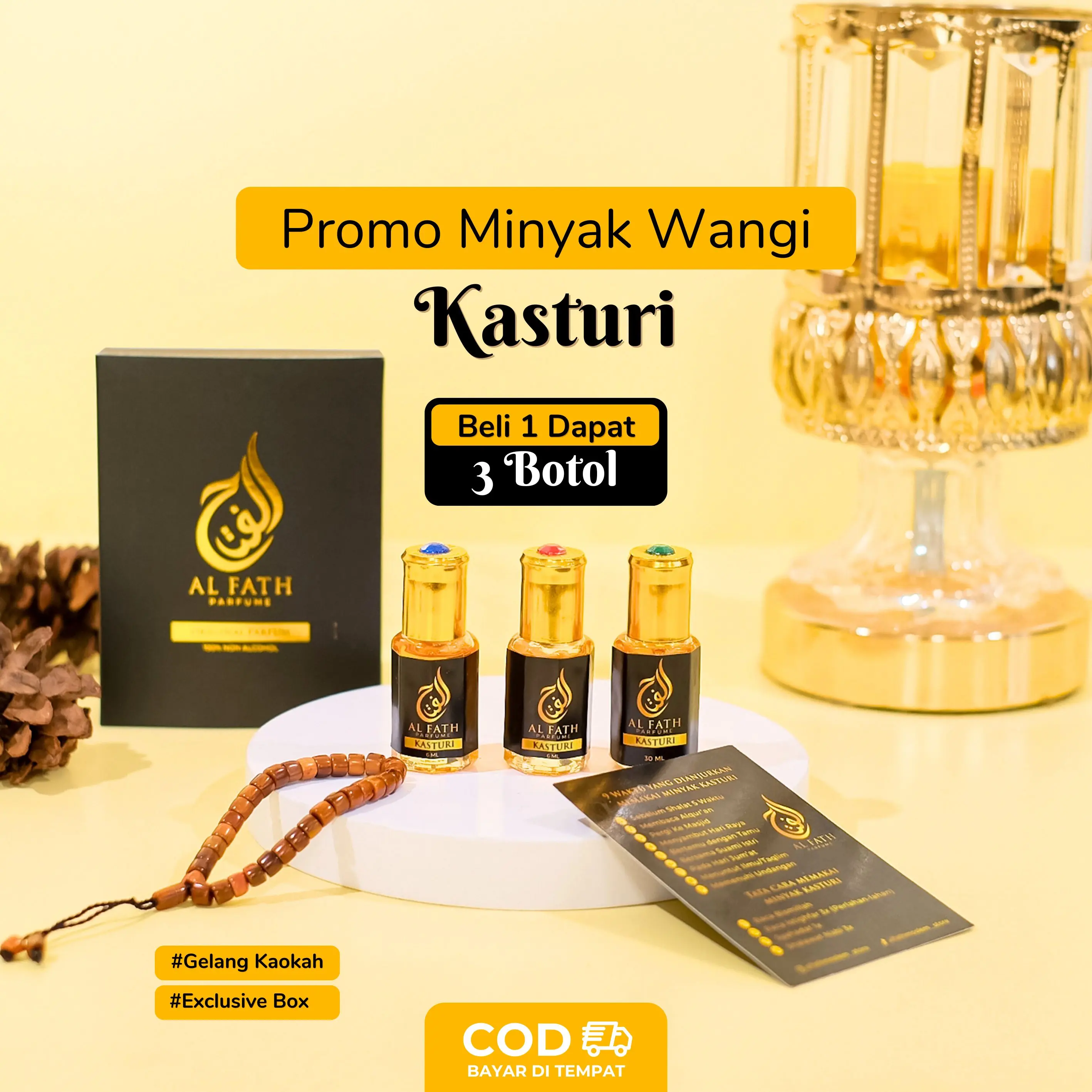 Parfum Sholat Non Alkohol Minyak Kasturi Asli Original 100% - Alfath Parfum