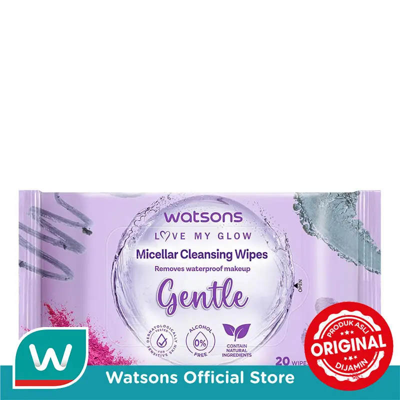 Watsons Micellar Cleansing Wipes Gentle 20'S 1