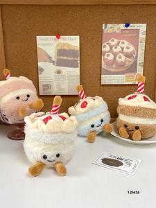 Dije de bolsa de peluche con diseño de pastel lindo, Dije de bolsa de peluche con diseño de pastel de dibujos animados lindo, Decoración para bolsa para mujeres y hombres
