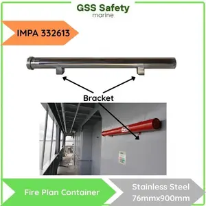 Fire Plan Holder Stainless Steel - Safety Plan Container untuk Kapal IMPA 332613