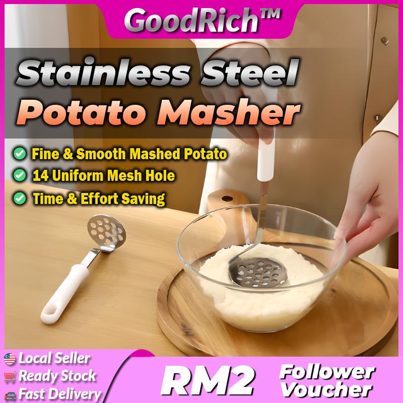 Stainless Steel Potato Masher 14 Round Hole Sturdy Vegetable - TikTok ...