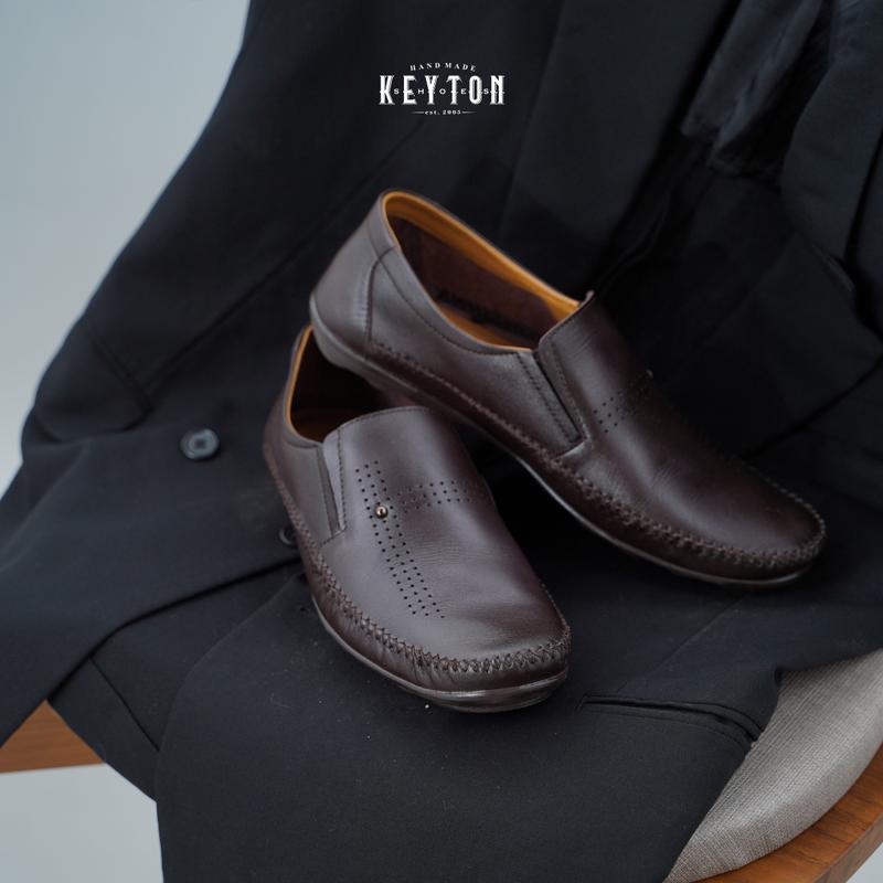 Keyton Leather PRATO MAROON Sepatu Formal Pria Kulit Asli 4